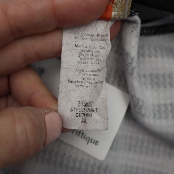 Jojo Collection Shirt Womens 3XL White Black Sleeveless Stripe Stretch Tank Top - Picture 3 of 16